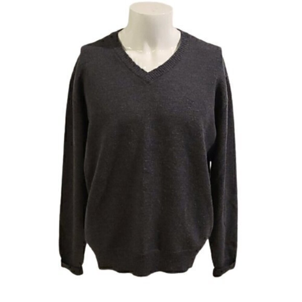 [Faconnable] Gray Merino Wool Sweater - Size S